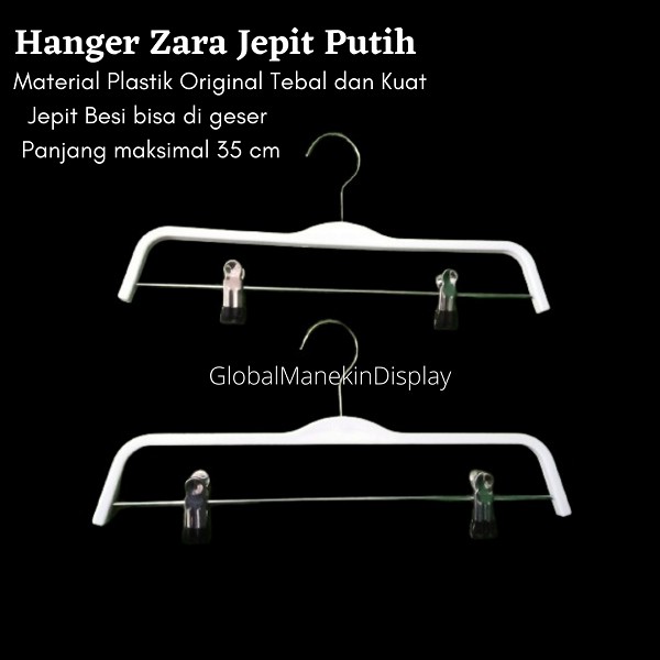 Hanger Zara | Hanger Zara Jepit | Gantungan Baju PLastik Zara - 10 Pcs