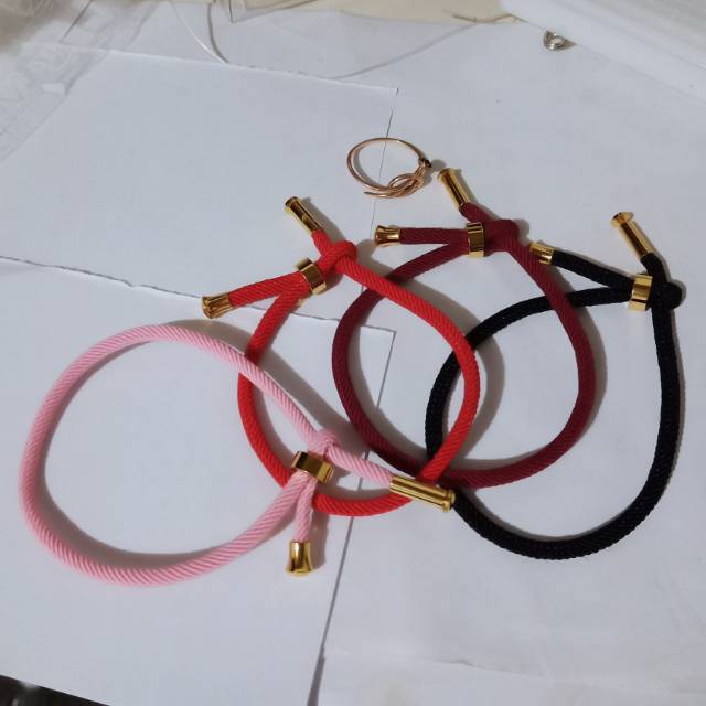 Gelang Polyestor Free Ring/Stoper Gelang untuk Gelang Hongkong Emas HK 24Karat Kadar 999