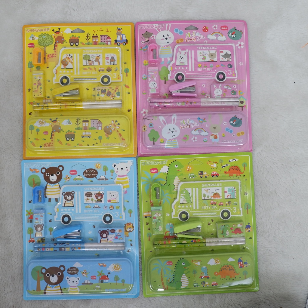 

STATIONERY SET #41184 Set Alat Tulis Anak Karakter Fancy Gambar Lucu