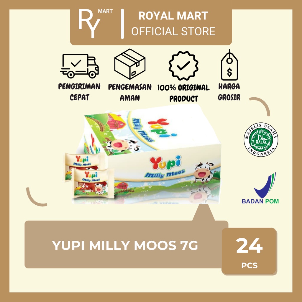 

Permen Yupi Milly Moos Box 24's