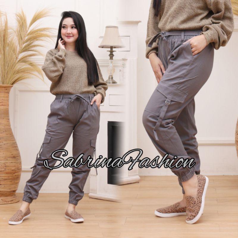 CELANA CARGO WANITA / JOGGER PANTS / CELANA CARGO JUMBO