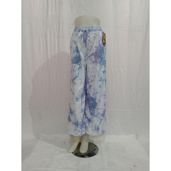 (BISA COD) KULOT JEANS TIE DYE//KULOT TIE DIE BALI//,KULOT JINS MURAH//KULOT SEMI JEANS TIE DIE