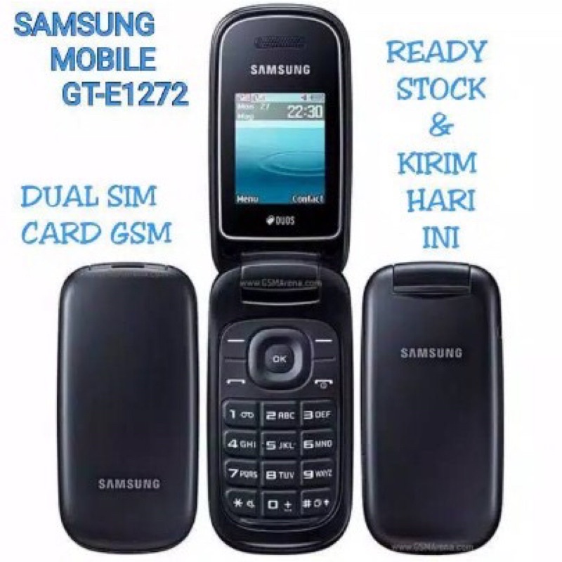 Handphone Samsung Lipat 1272 Merah Putih Hitam