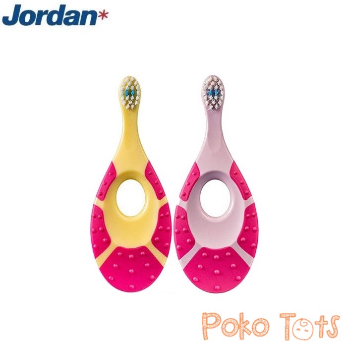 Jordan Oral Care Kids Step 1 Twin Toothbrush Extra Soft Sikat Gigi Anak Usia 0-2 Tahun Isi 2pcs