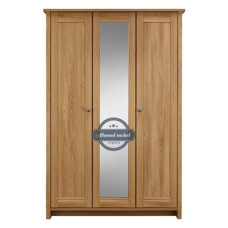 LEMARI JATI 3 PINTU