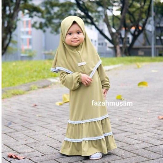 Gamis bayi newborn, Gamis aqiqah bayi,  baju muslim bayi perempuan