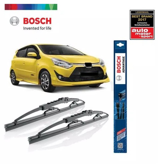 Wiper Mobil Toyota Agya Daihtasu Ayla Sepasang BOSCH Advantage 20 14 DUS BOSCH