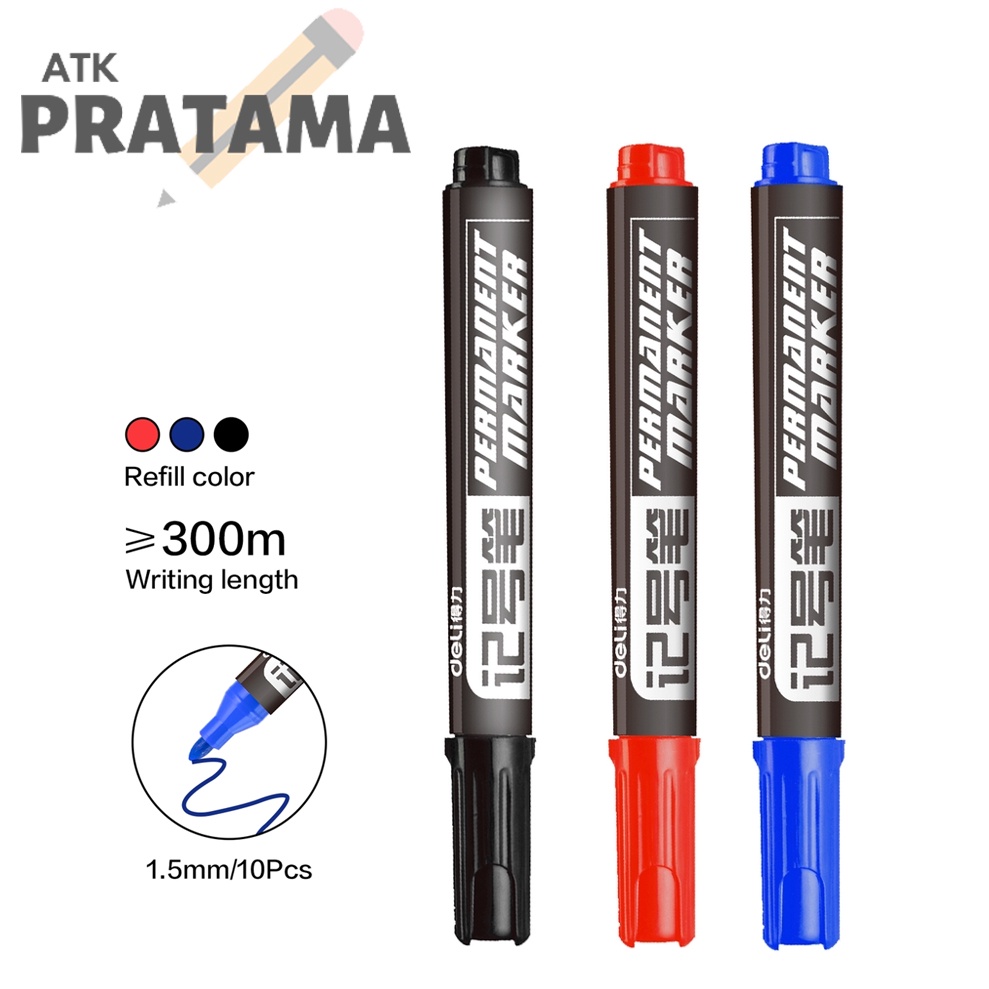 

SALE HABISIN STOCK!! DELI SPIDOL PERMANEN 6881 Tinta Minyak Tidak Mudah Pudar ATK PRATAMA