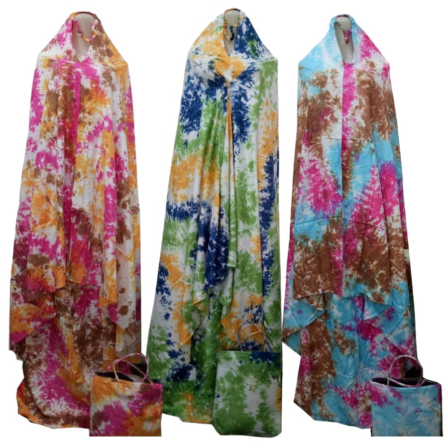 Mukena Dewasa Jumbo Bali TieDye, Mukena Batik Katun Rayon