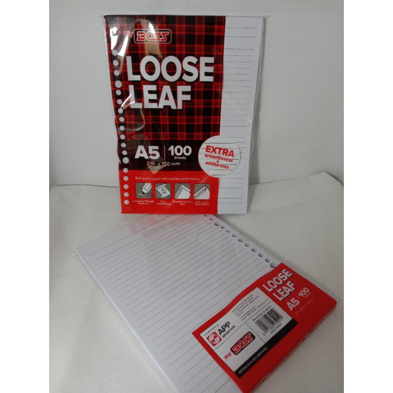 

Kertas Binder Loose Leaf A5 50 garis