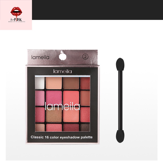 Lameila 16 Colors Glitter Matte Eyeshadow Palette Perona Mata 16 Warna
