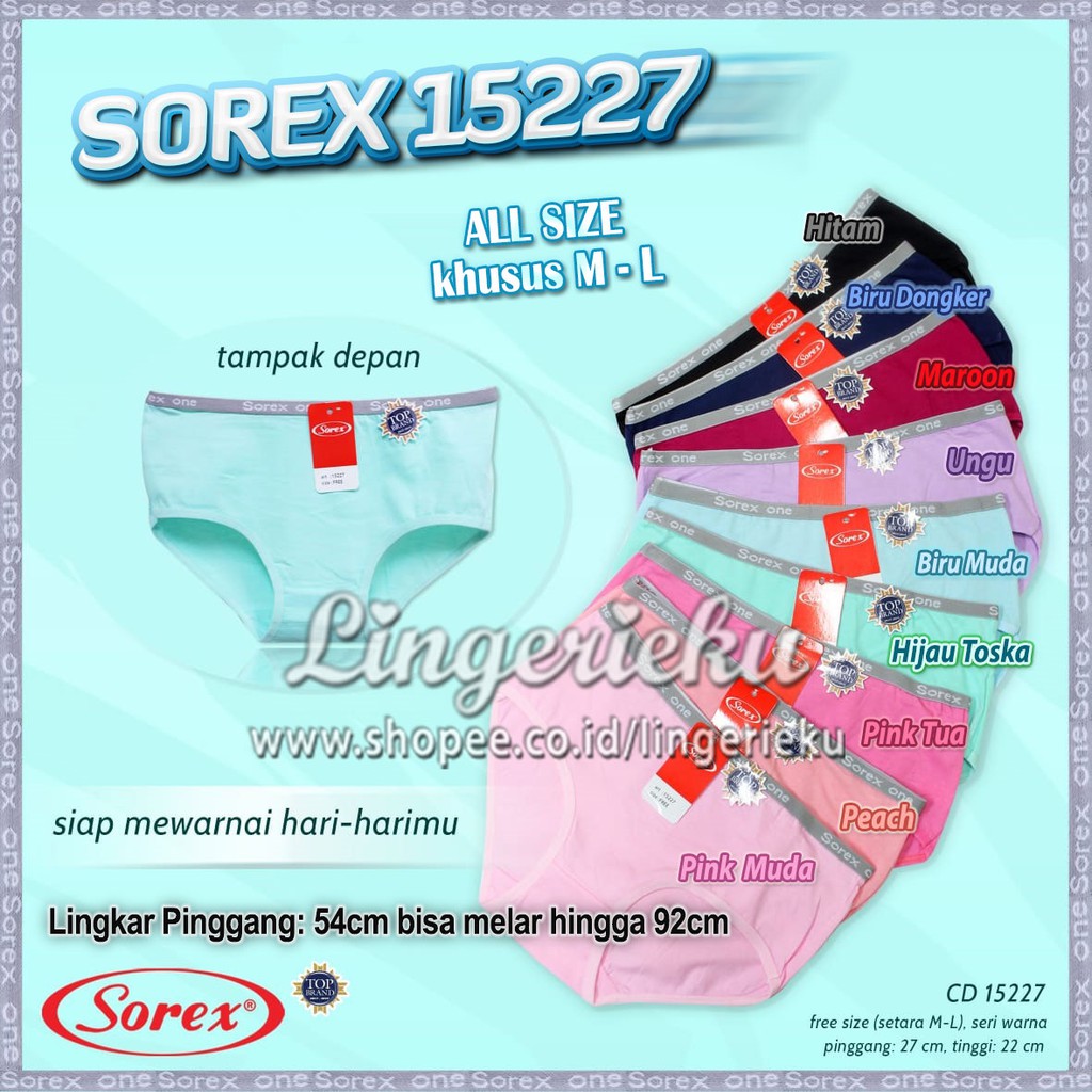 Sorex 15227 CD Celana Dalam Wanita Khusus Ukuran M fit to L