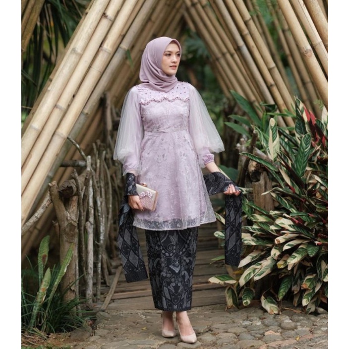 ORI BATIK OFFICIAL Premium || COD - SETELAN KEBAYA MODERN - KEBAYA WISUDA - KEBAYA PESTA - KEBAYA SELENDANG AUREL