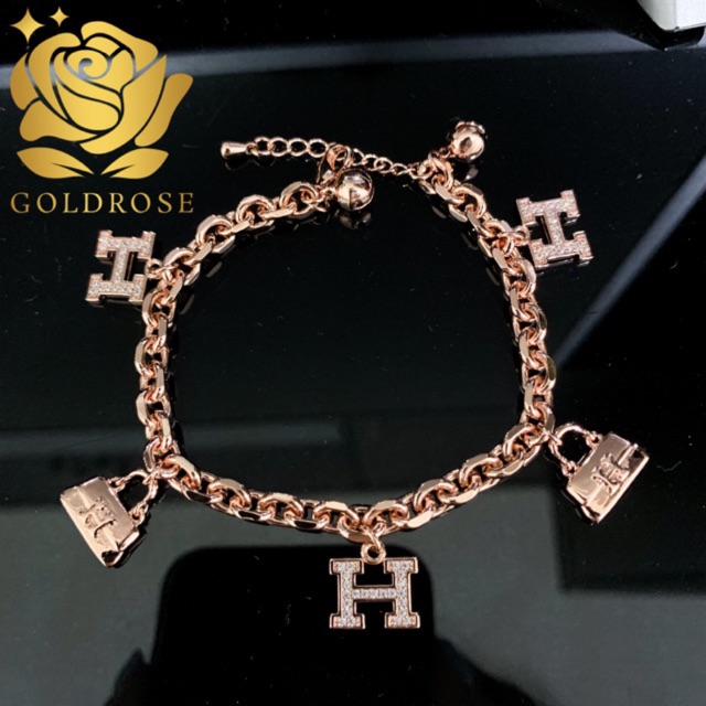  GELANG  TANGAN GELANG  KAKI  H3 Titanium  Lapis Emas 18k ANTI 