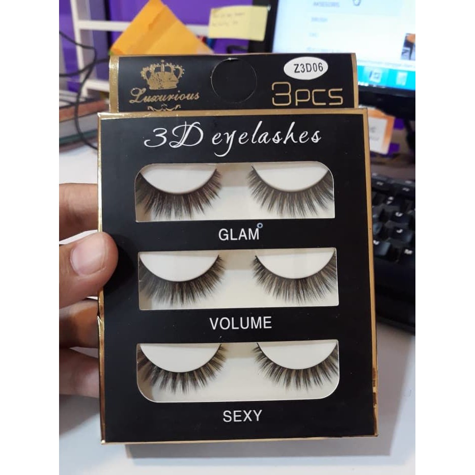 (BOW) Bulu Mata Palsu Eyelashes Z3D04, Z3D06, Z3D17