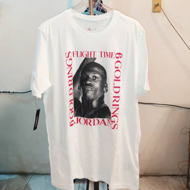 Kaos Jordan 6 gold rings tee