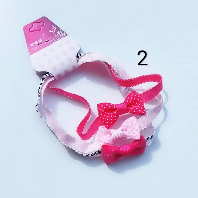 [ORGM] Bandana bayi bando bayi set 3 pc pita mungil