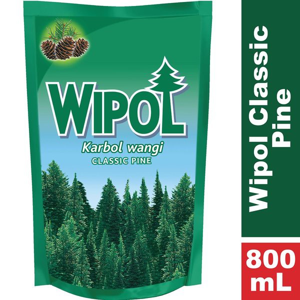 WIPOL Karbol Wangi Classic Pine Refill Pack 800ml