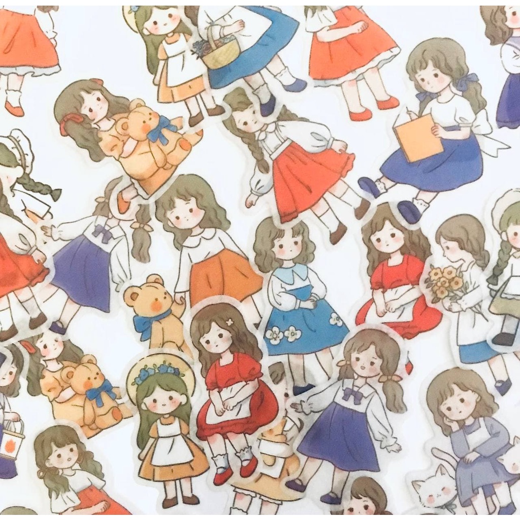 

STIKER/DECO STICKER LITTLE GIRL EDITION | JOURNALING/DECORATING/PAPER/DIY CRAFTS/STICKER UNTUK MEMO