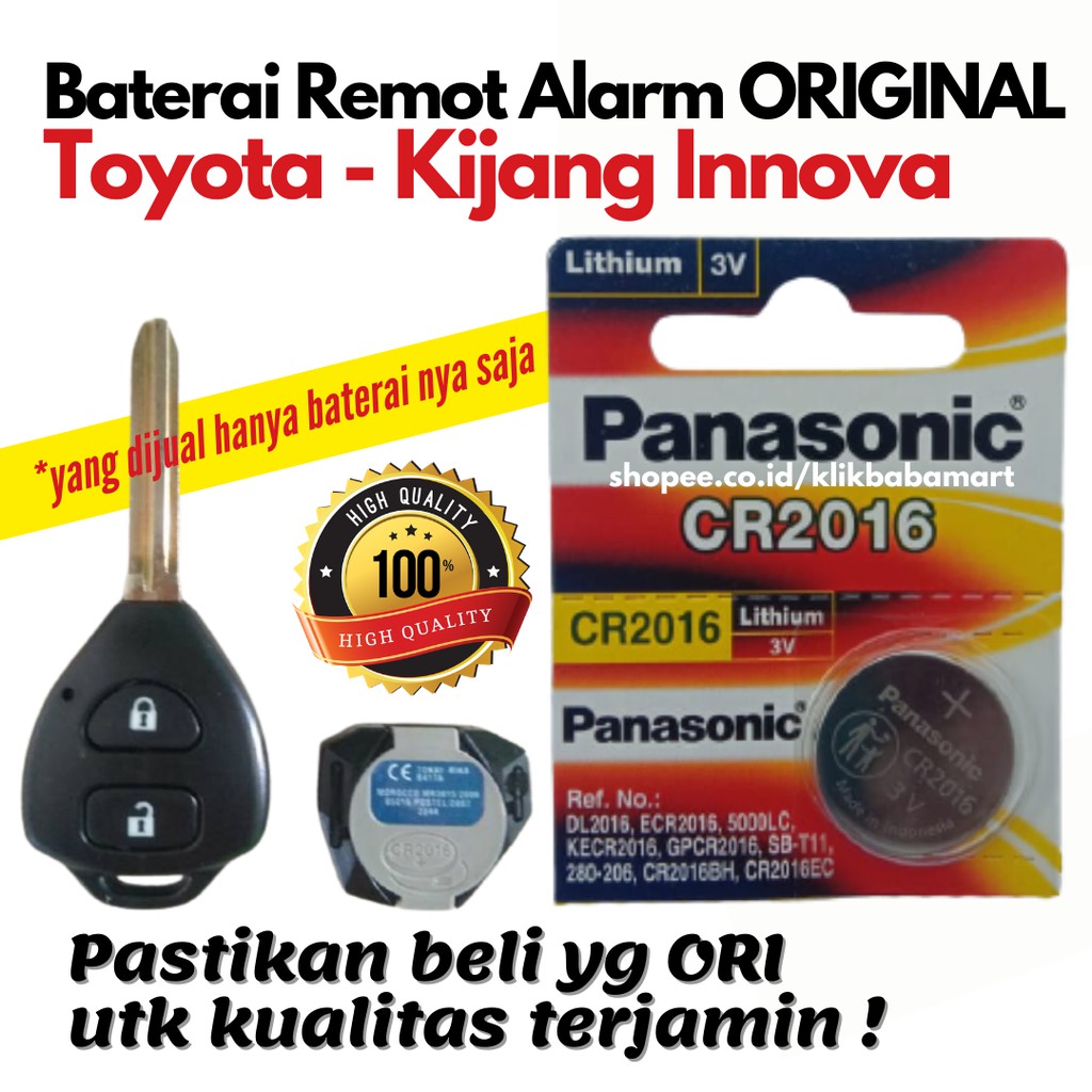 BATERAI REMOT MOBIL KIJANG INNOVA BATTERY REMOTE ALARM KUNCI ORIGINAL