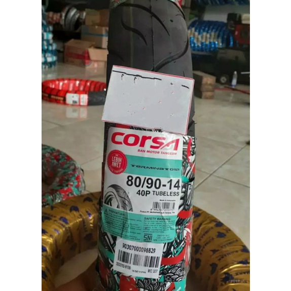 BAN CORSA TERMINATOR DEPAN UKURAN 80/90 RING 14