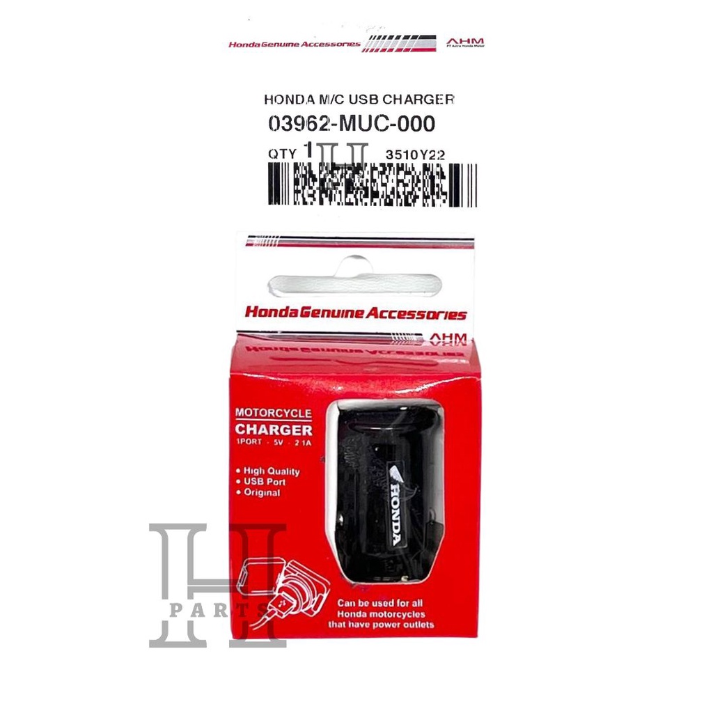 HONDA M/C SAMBUNGAN USB CHARGER BEAT GENIO VARIO PCX ADV 150 LED SCOOPY ESP K2F 03962-MUC-000 ASLI ORIGINAL AHM HGP