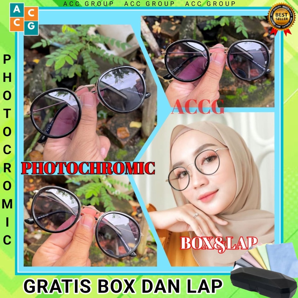 [PROMO] Lensa Photocromic Kacamata Berubah Warna Style Kacamata Anti Radiasi Blueray Unisex AVIATOOR