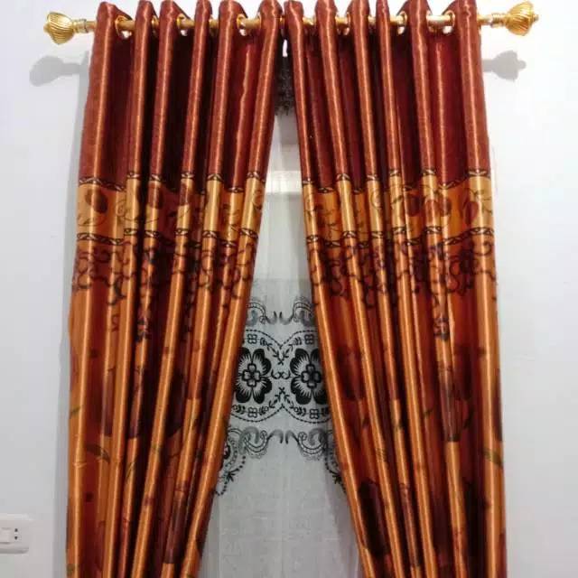 Hordeng motip bunga tulip ( bonus tali)