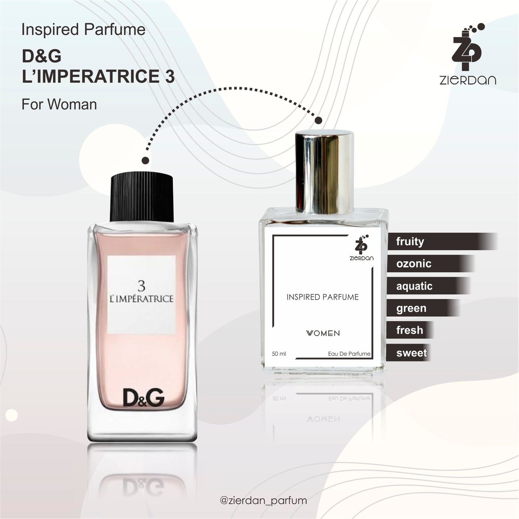 Zierdan Inspired Parfum D&amp;G L'imperatrice 3 Parfume Farfum Minyak Wangi Tahan Lama Wanita Cewek