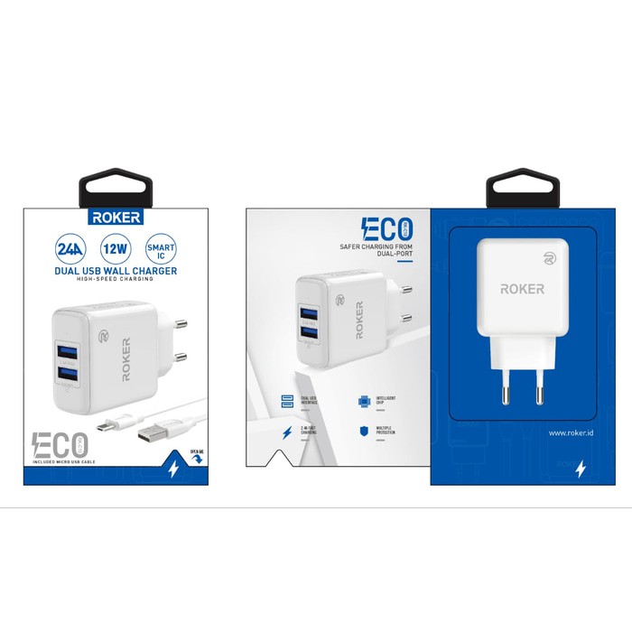 CHARGER - TC ROKER ECO 2.4A DUAL USB RK-C10