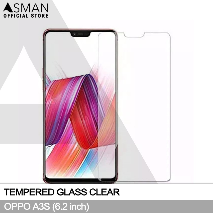 Tempered Glass OPPO A3S (6.2&quot;) | Anti Gores Pelindung Layar Kaca - Bening