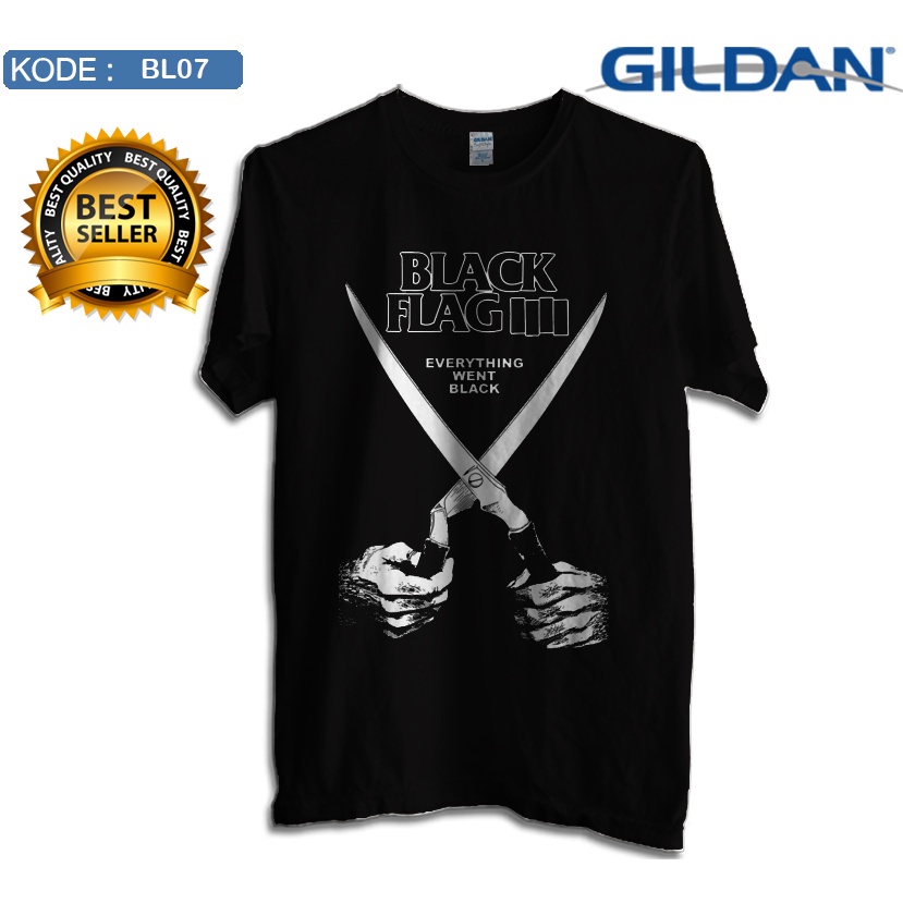 kaos black flag everything went black logo style kaos original gildan bl07