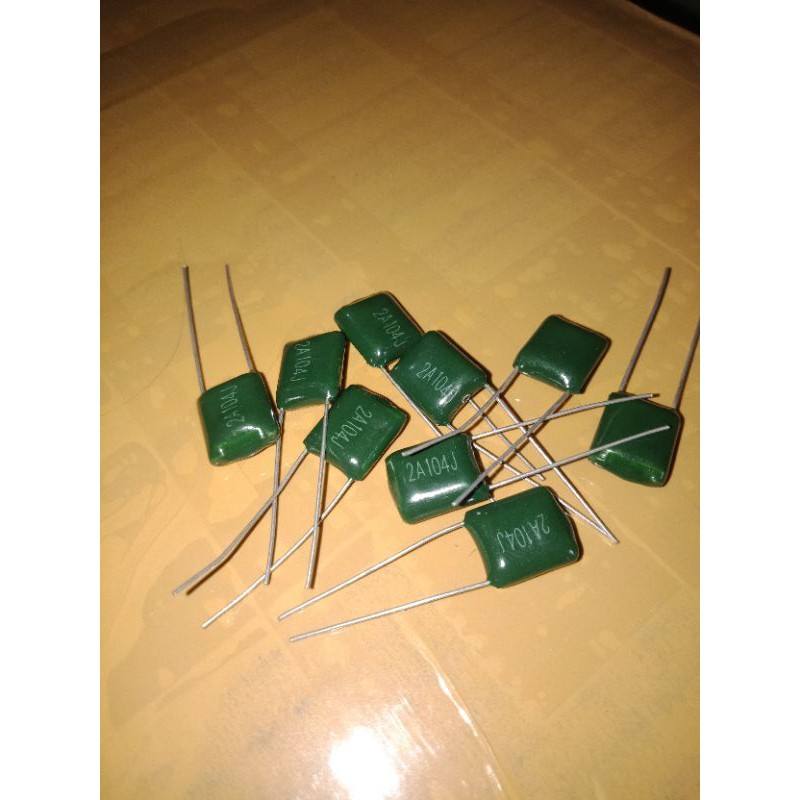Kapasitor milar 100 nf 104 Capasitor mylar 0.1 uf Capacitor 100v