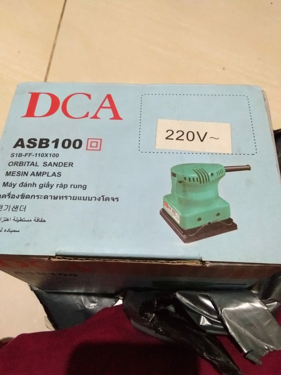 Dca Asb 100 Mesin Amplas Persegi / Orbital Sander Asb100