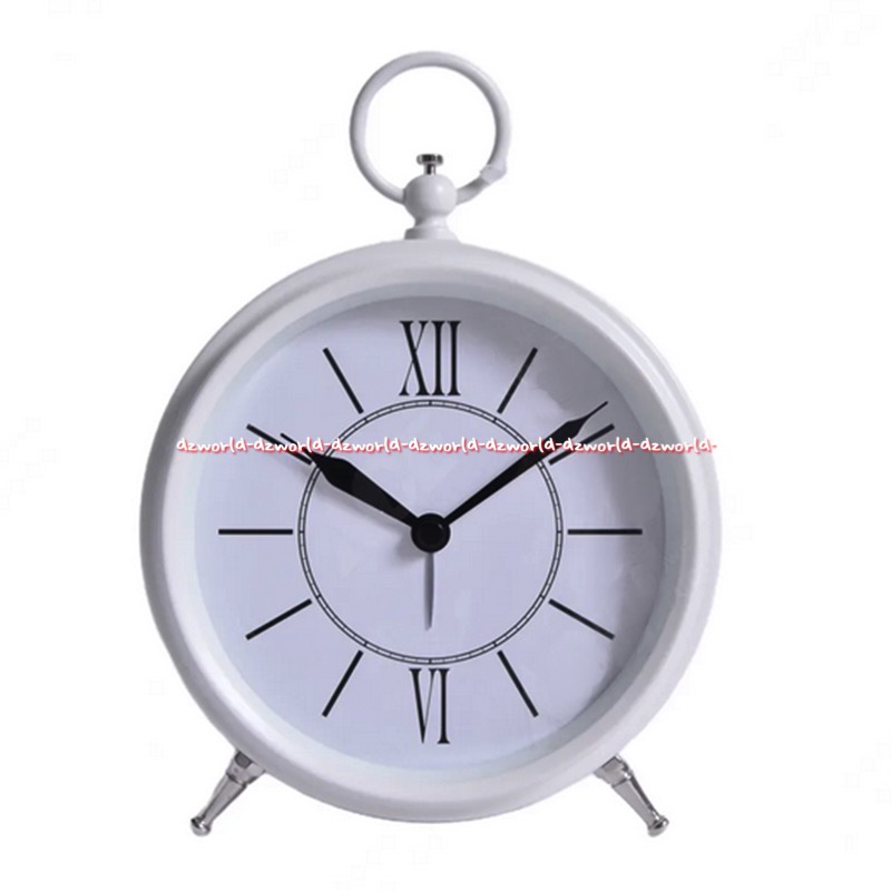 Arthome Alarm Clock 5inchi Jam Meja Dengan Alaram Bunyi Model Klasik Classic Clock Art Home White Putih