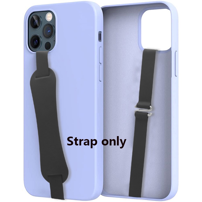1pc Strap Holder Handphone Universal Bahan Silikon Elastis Anti Jatuh