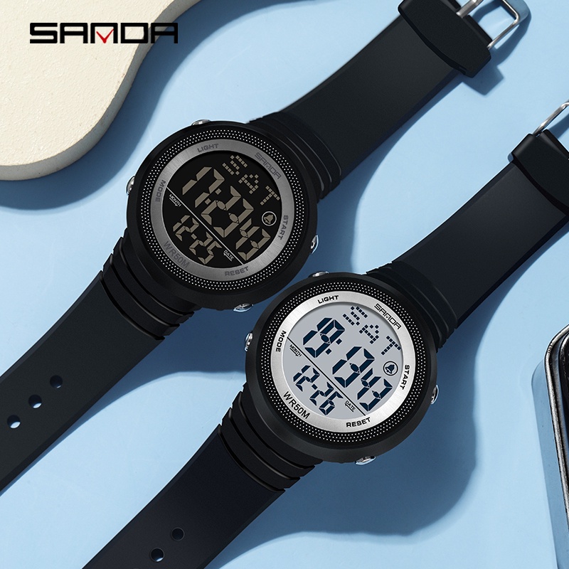 SANDA 6022 Jam Tangan Wanita Analog Sport Tali Rubber Anti Air WATCHKITE WKOS