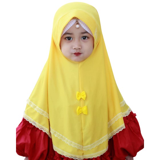 Hijab Anak Perempuan Lucu Auliya Renda / Jilbab Anak Usia 3-5 Tahun Murah / Kerudung Anak Perempuan