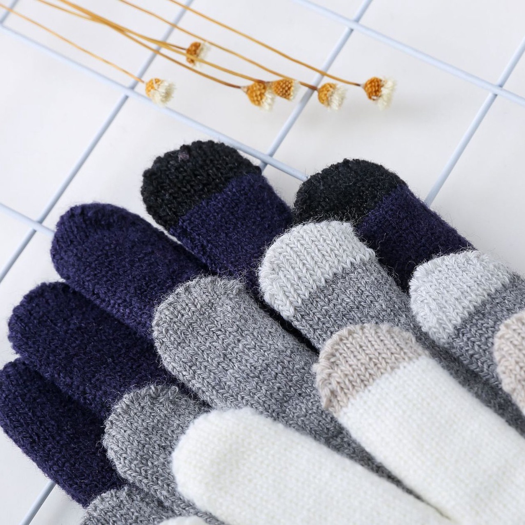 Sarung Tangan Gunung Bahan Wool Plush Velvet Winter Gloves