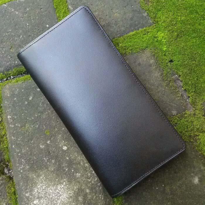 Dompet Panjang Pria Kulit Asli Warna Hitam GS16