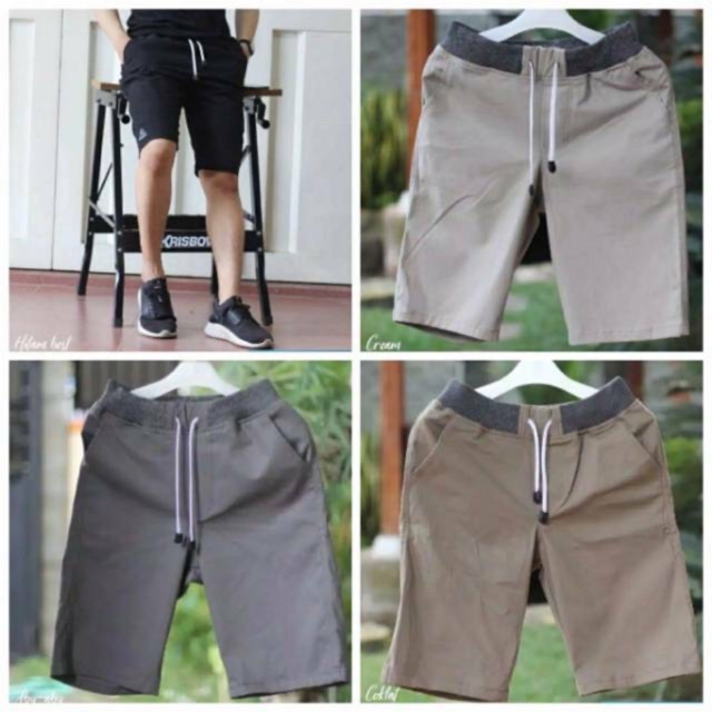 [ 100 DAPAT 4pcs ] CELANA CHINO POLOS PENDEK/CELANA CHINOS PENDEK/CELANA RIP PENDEK