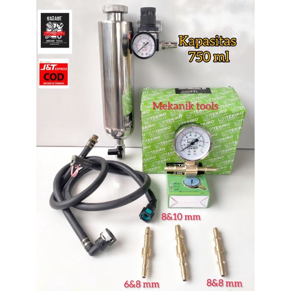 SEPAKET Tabung Infus Injector Mobil motor Pressure gauge mobil