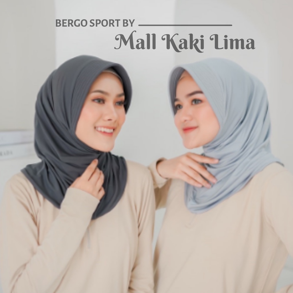 BERGO SPORT HIJAB SPORT JILBAB WANITA JILBAB INSTAN