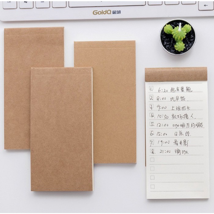

Hadir Kraft Notes Memopad Blank Line Grid Checklist Hot Sale