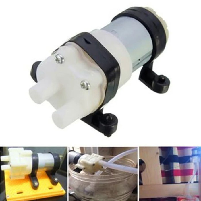 Pompa Air Dispenser Aquarium Spray Pump DC 6V 12V Daya Hisap Motor 2m