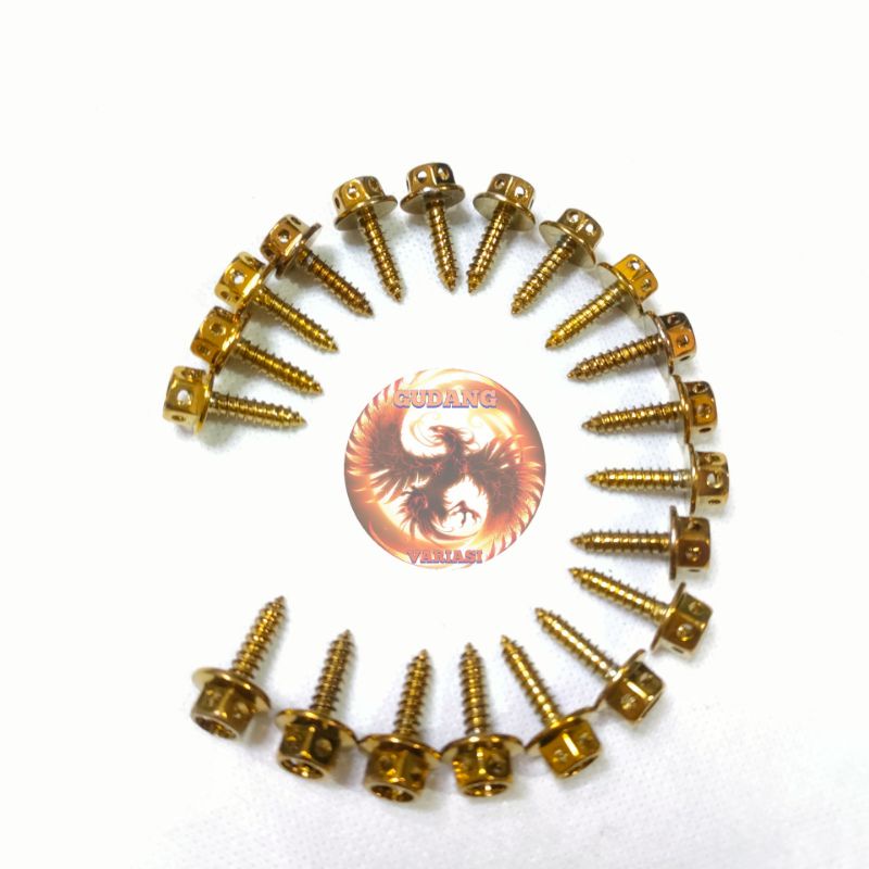 baut Body probolt HONDA HENG ISI 20 pcs FLOWER