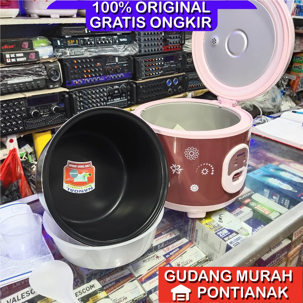 Ricecooker Miyako MCM 18 BH 18bh magicom mejikom anti lengket panci tahan / anti gores berlian hitam