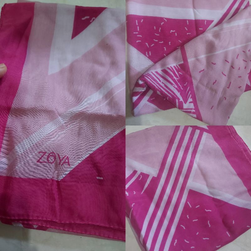 hijab motif segi empat zoya