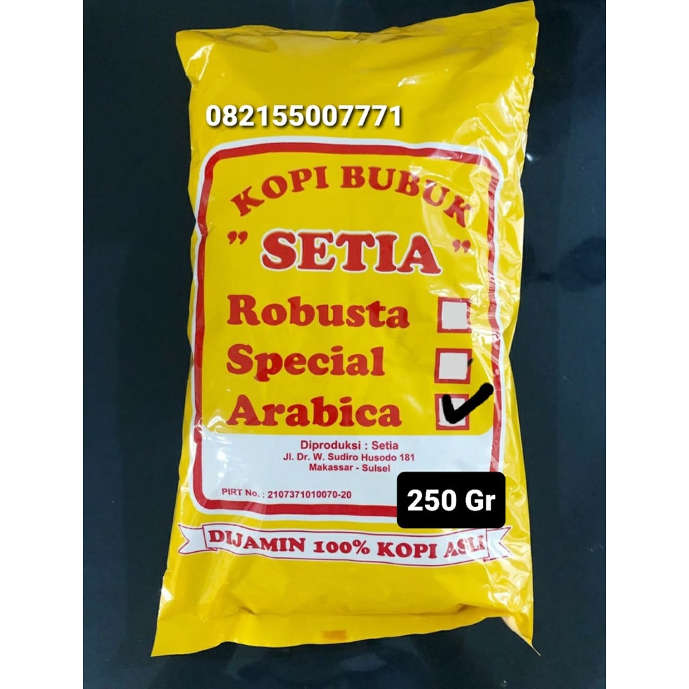 

Kopi SETIA Arabica 250gr
