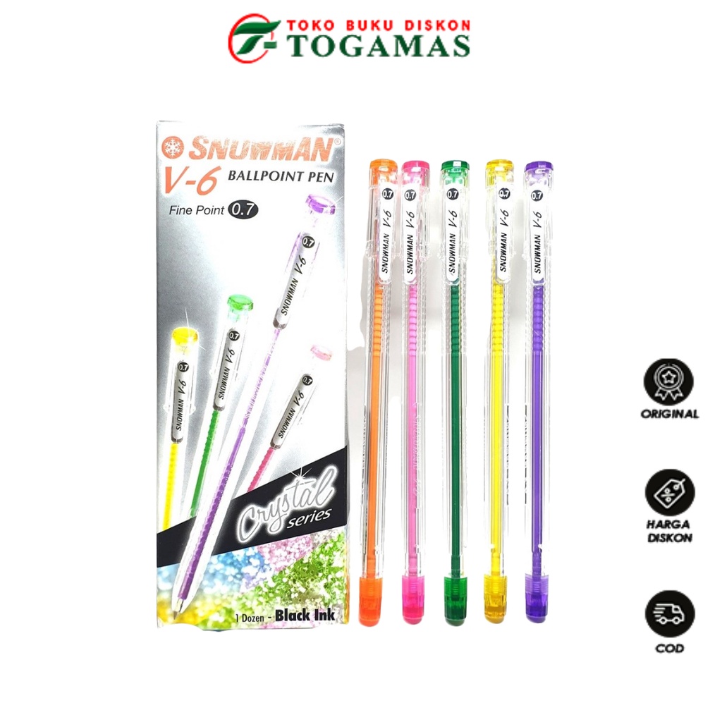

BEST SELLER !! BALLPEN BOLPOINT V-6 GEL 0.7MM SNOWMAN